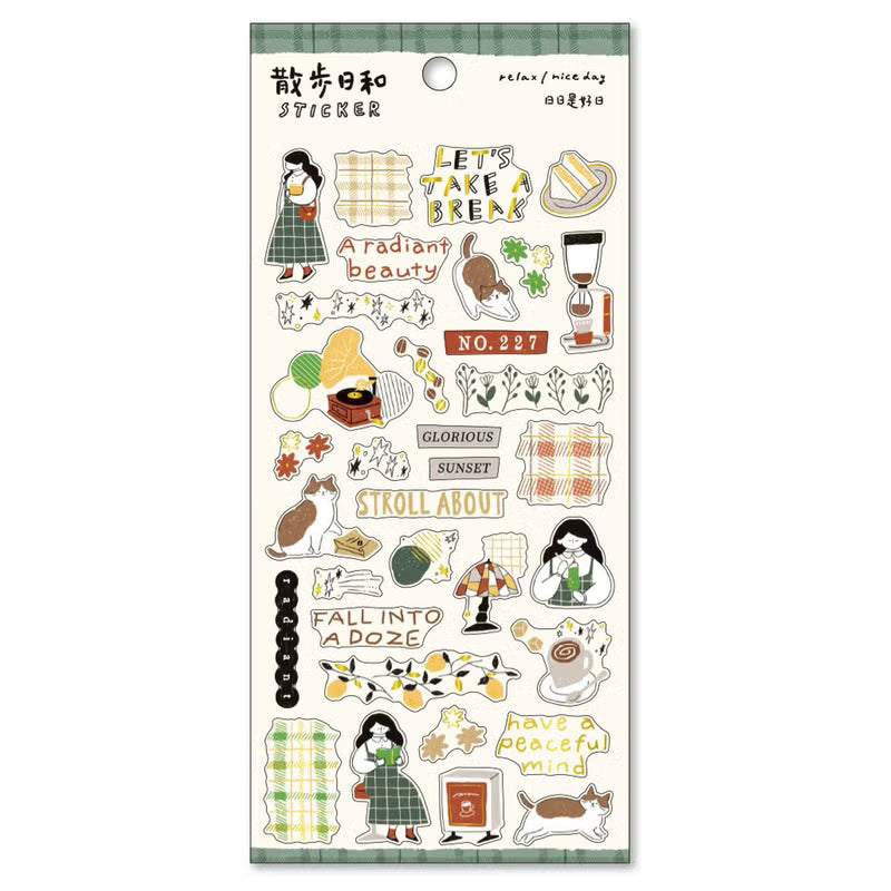 Mind Wave Nice Day Sticker Sheets Surfaces Mind Wave Go to the Coffee Shop 