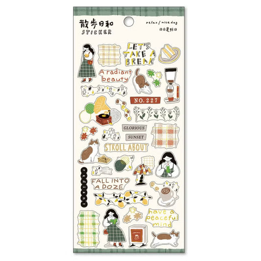 Mind Wave Nice Day Sticker Sheets Surfaces Mind Wave Go to the Coffee Shop 