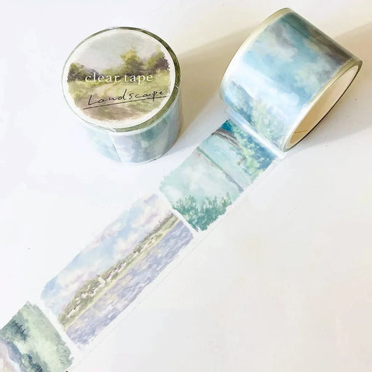 Mind Wave Clear Tape 30mm Landscape Stickers Mind Wave Greenery 
