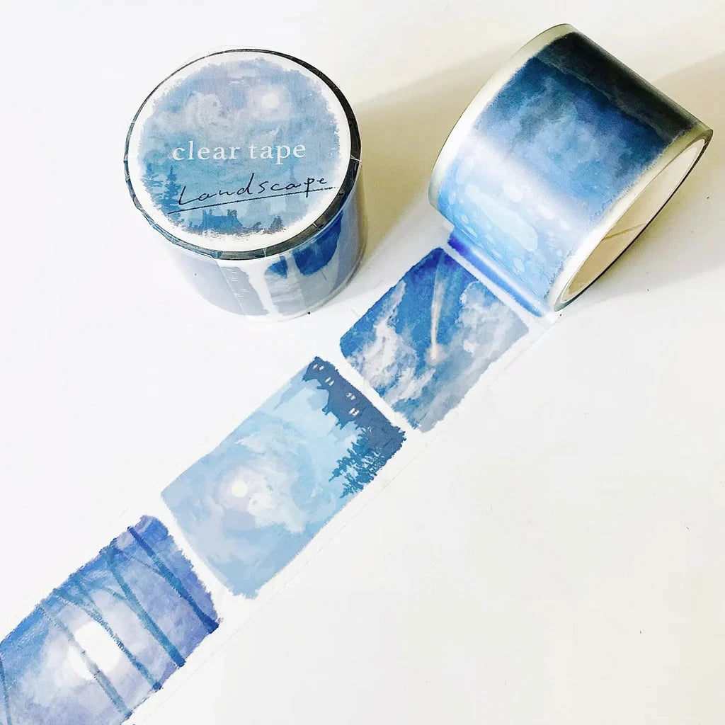 Mind Wave Clear Tape 30mm Landscape Stickers Mind Wave Moonlight 