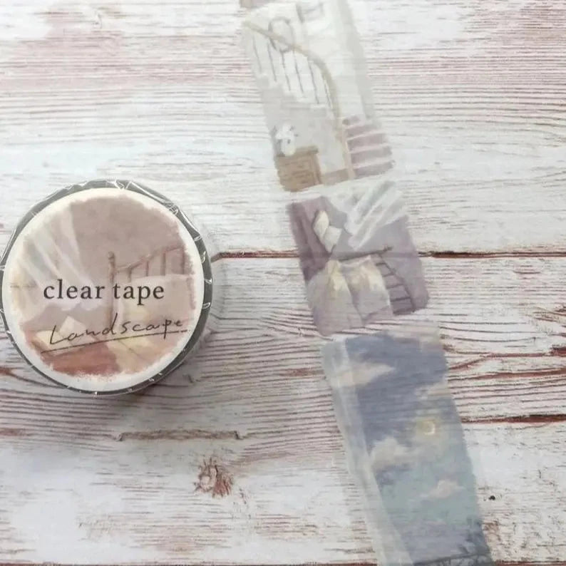 Mind Wave Clear Tape 30mm Landscape Stickers Mind Wave Late at Night 