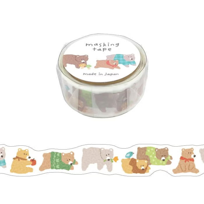 Mind Wave Cozy Masking Tape Die-Cut Stickers Mind Wave Bear 