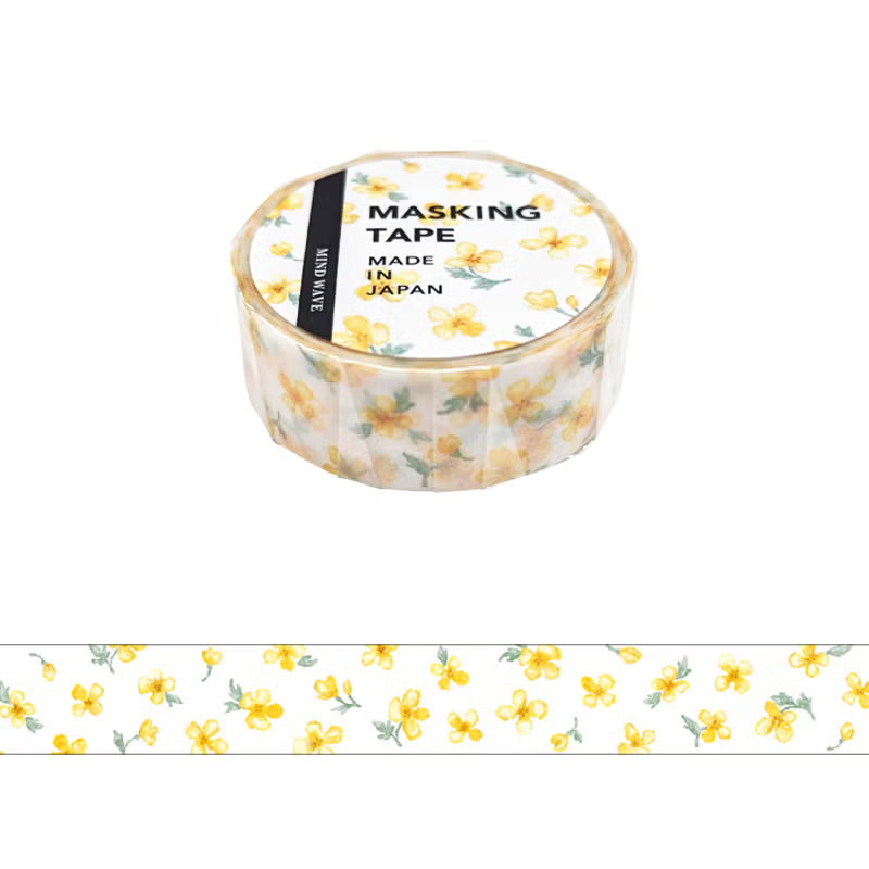 Mind Wave Masking Tape Flowers Stickers Mind Wave Watercolor 3 