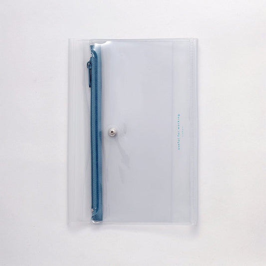 Daigo Isshoni Pen Case Notebook Cover Tools & Accessories Daigo A5 Clear Blue 
