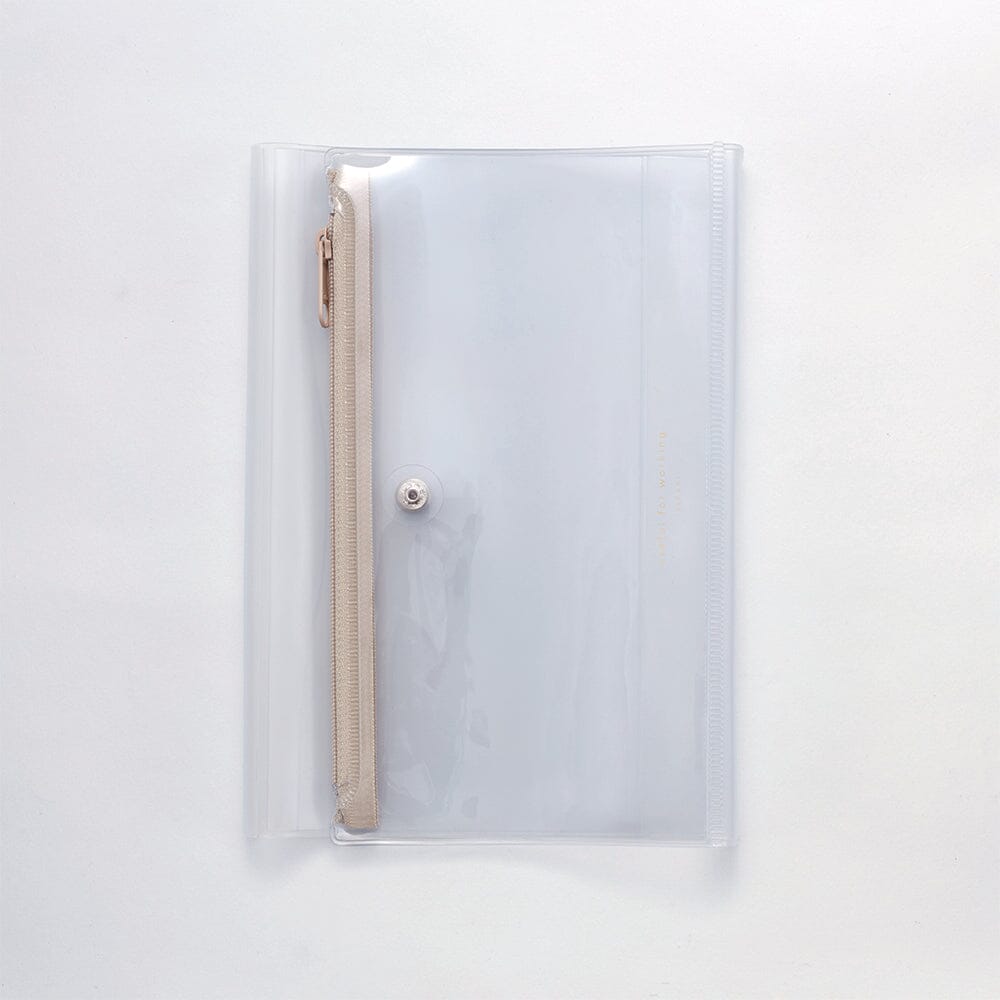 Daigo Isshoni Pen Case Notebook Cover Tools & Accessories Daigo A5 Clear Beige 