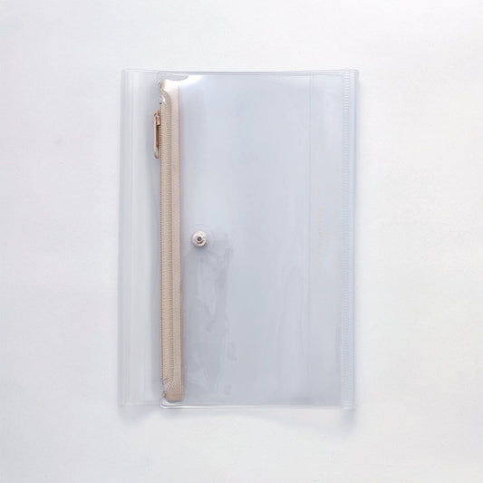 Daigo Isshoni Pen Case Notebook Cover Tools & Accessories Daigo A5 Clear Beige 