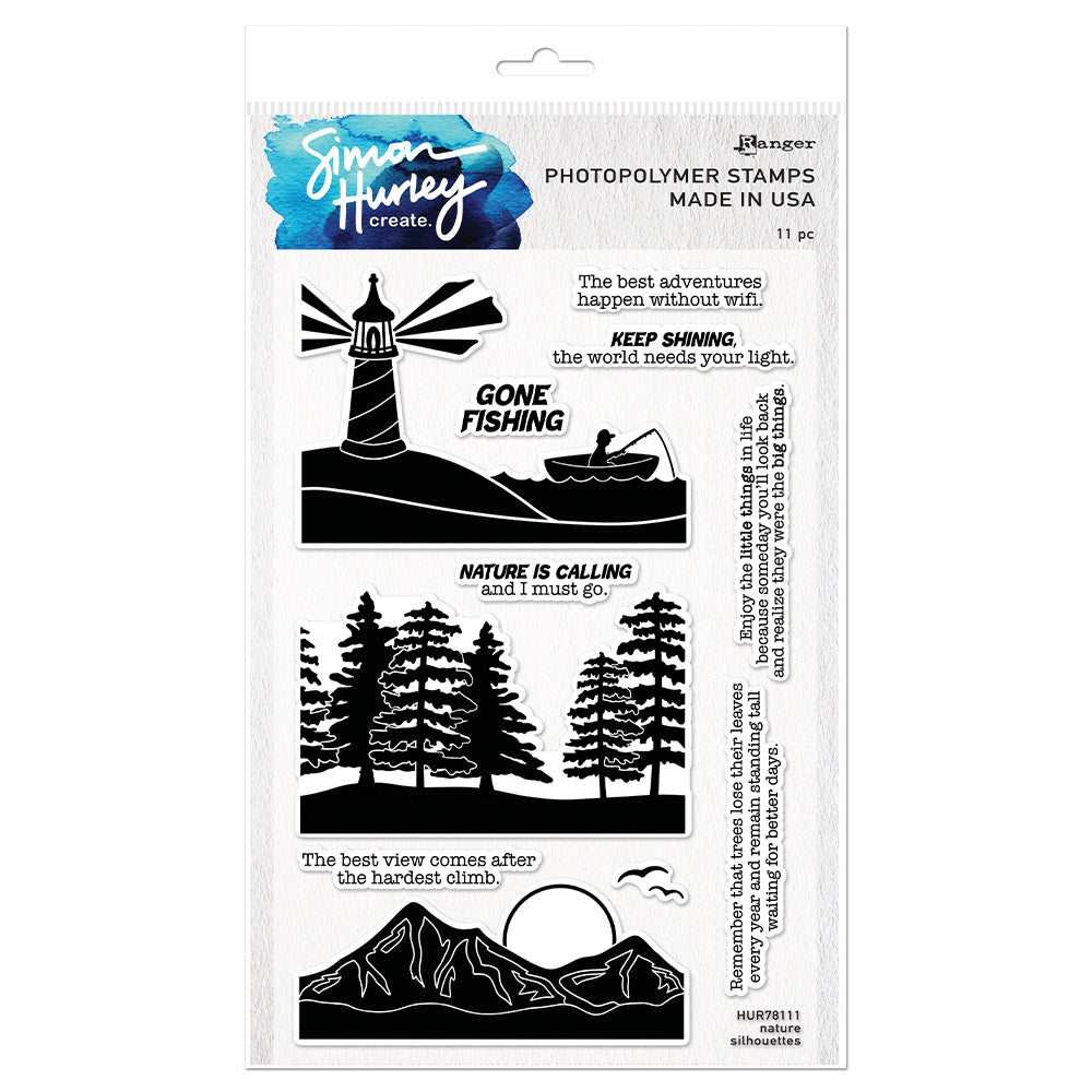 Simon Hurley create. Photopolymer Stamp Nature Silhouettes Stamps Simon Hurley Stamp 