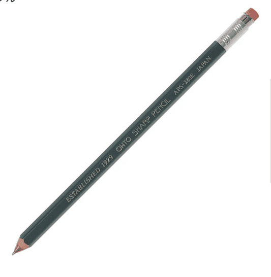 OHTO Wooden Mechanical Pencil, 0.5mm Writing & Coloring OHTO Green 