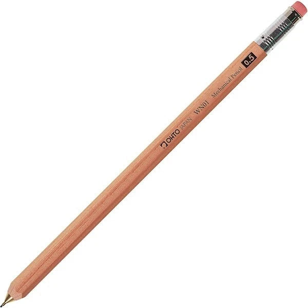 OHTO Wooden Mechanical Pencil, 0.5mm Writing & Coloring OHTO Natural 