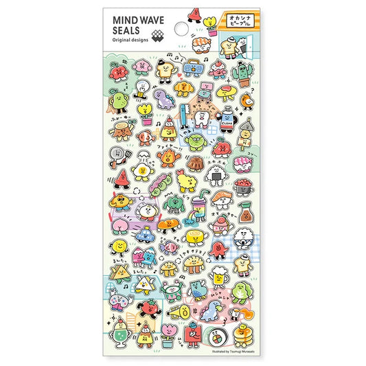 Mind Wave Original Designs Seal Sticker Sheet Surfaces Mind Wave Okashina People 