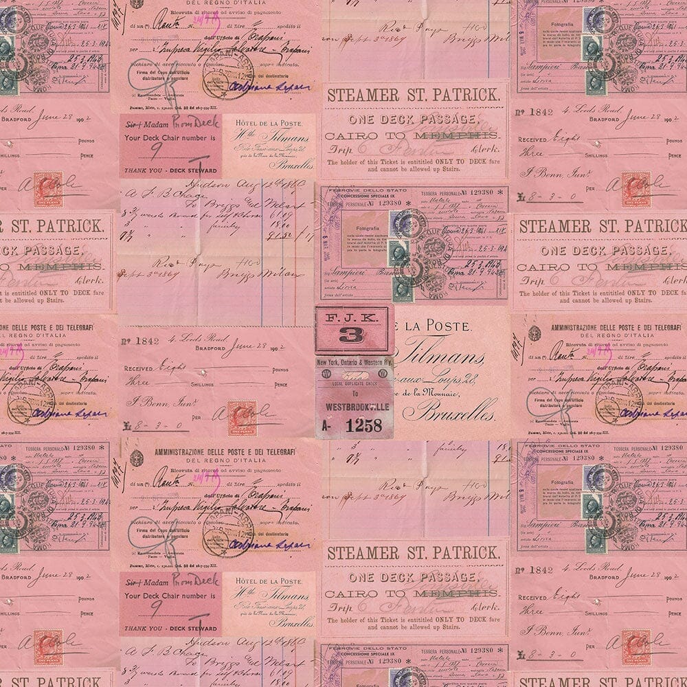 Tim Holtz Pre-Cut Fat Quarters FreeSpirit Fabrics, Pink & Tote Bag Fabric Tim Holtz Other 