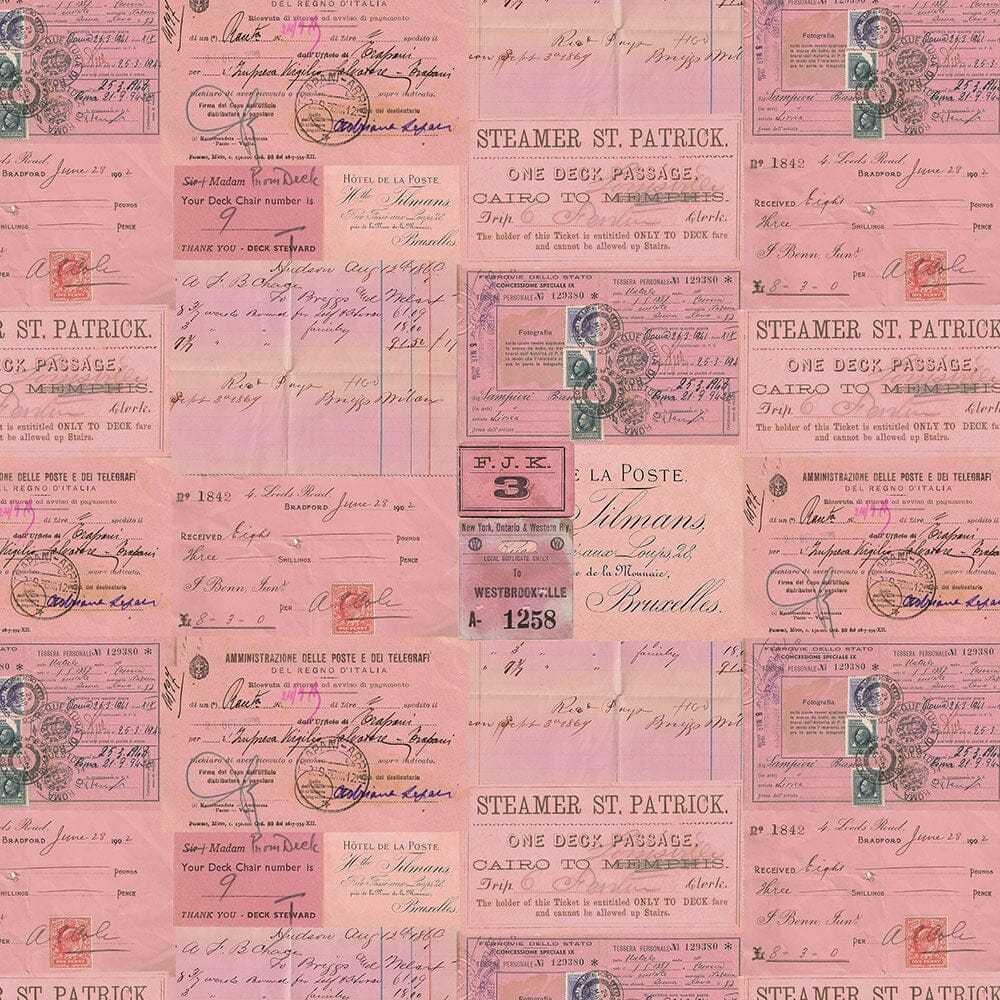 Tim Holtz Eclectic Elements Pre-Cut Fat Quarters FreeSpirit Fabrics, Pink Fabric Tim Holtz Other 