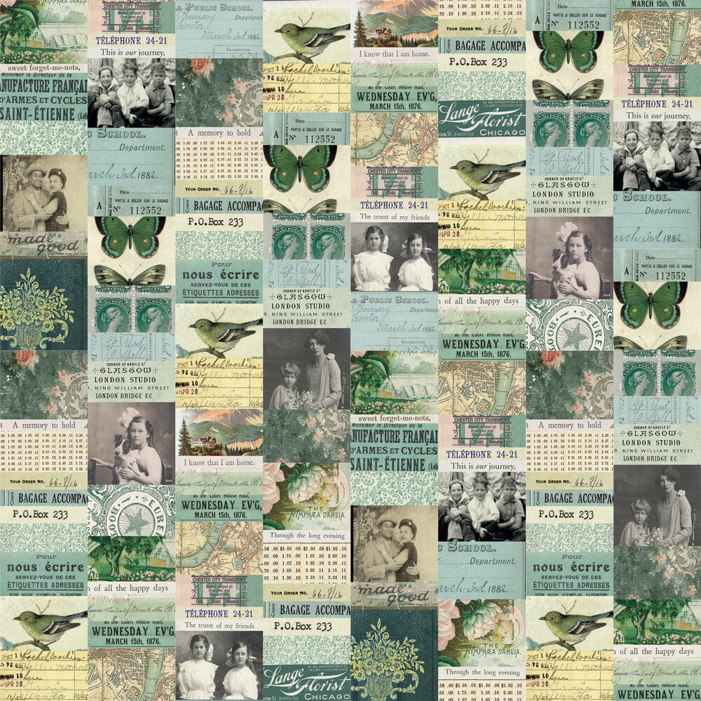 Tim Holtz Eclectic Elements Pre-Cut Fat Quarters FreeSpirit Fabrics, Teal Fabric Tim Holtz Other 