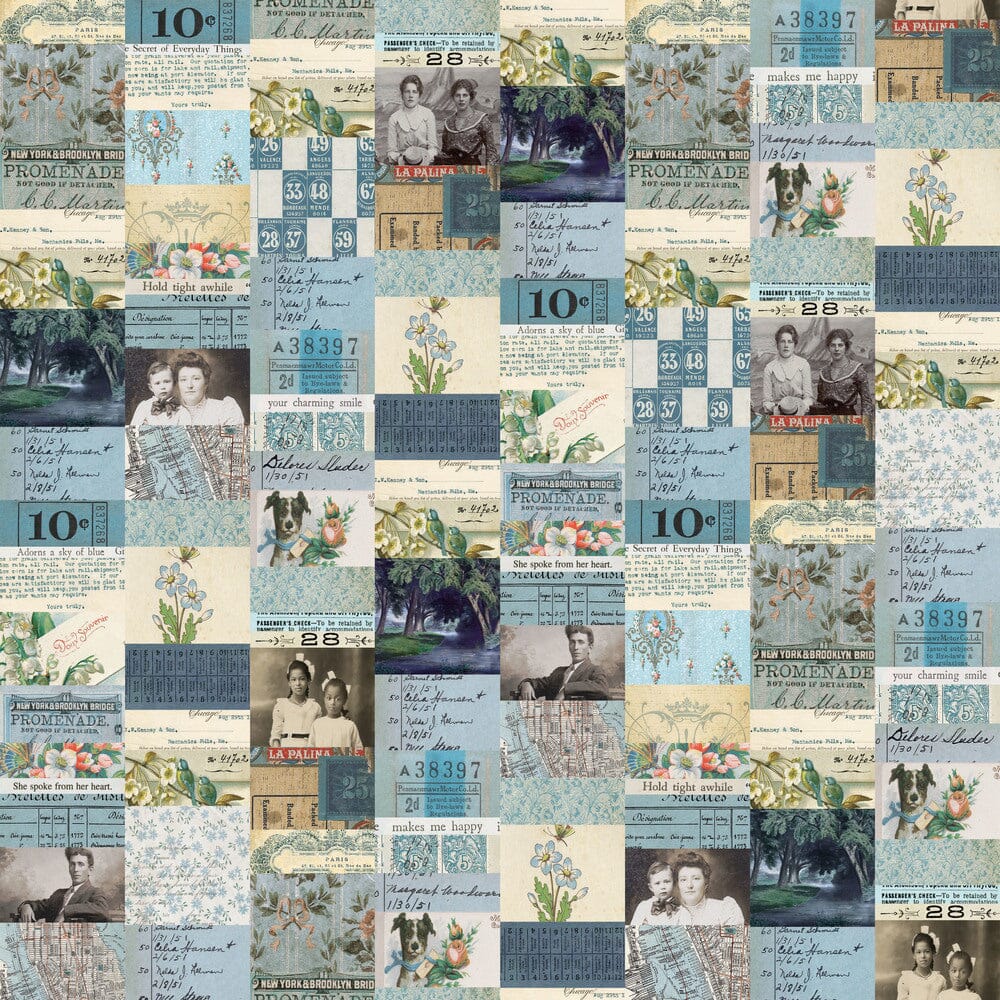 Tim Holtz Eclectic Elements Pre-Cut Fat Quarters FreeSpirit Fabrics, Blue Fabric Tim Holtz Other 