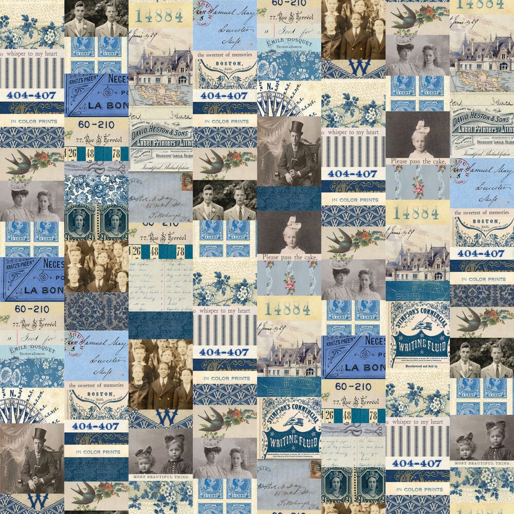 Tim Holtz Eclectic Elements Pre-Cut Fat Quarters FreeSpirit Fabrics, Indigo Fabric Tim Holtz Other 