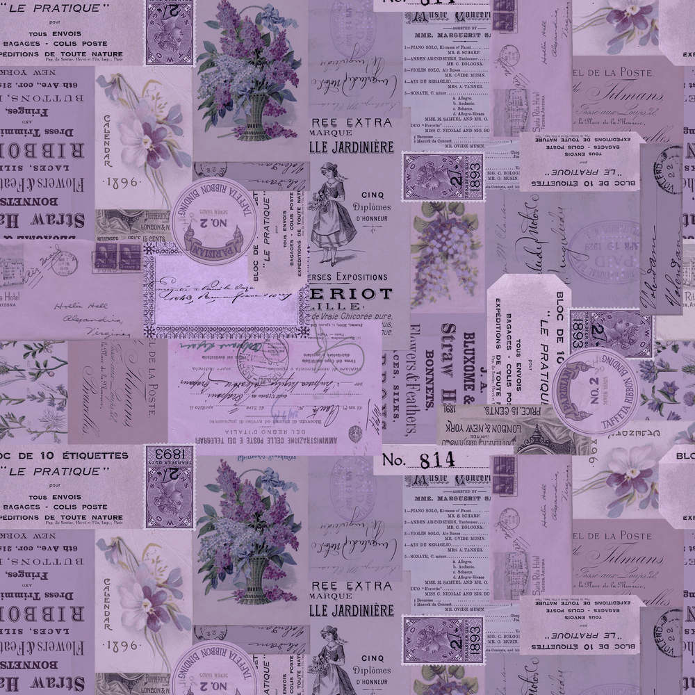 Tim Holtz Eclectic Elements Pre-Cut Fat Quarters FreeSpirit Fabrics, Purple Fabric Tim Holtz Other 