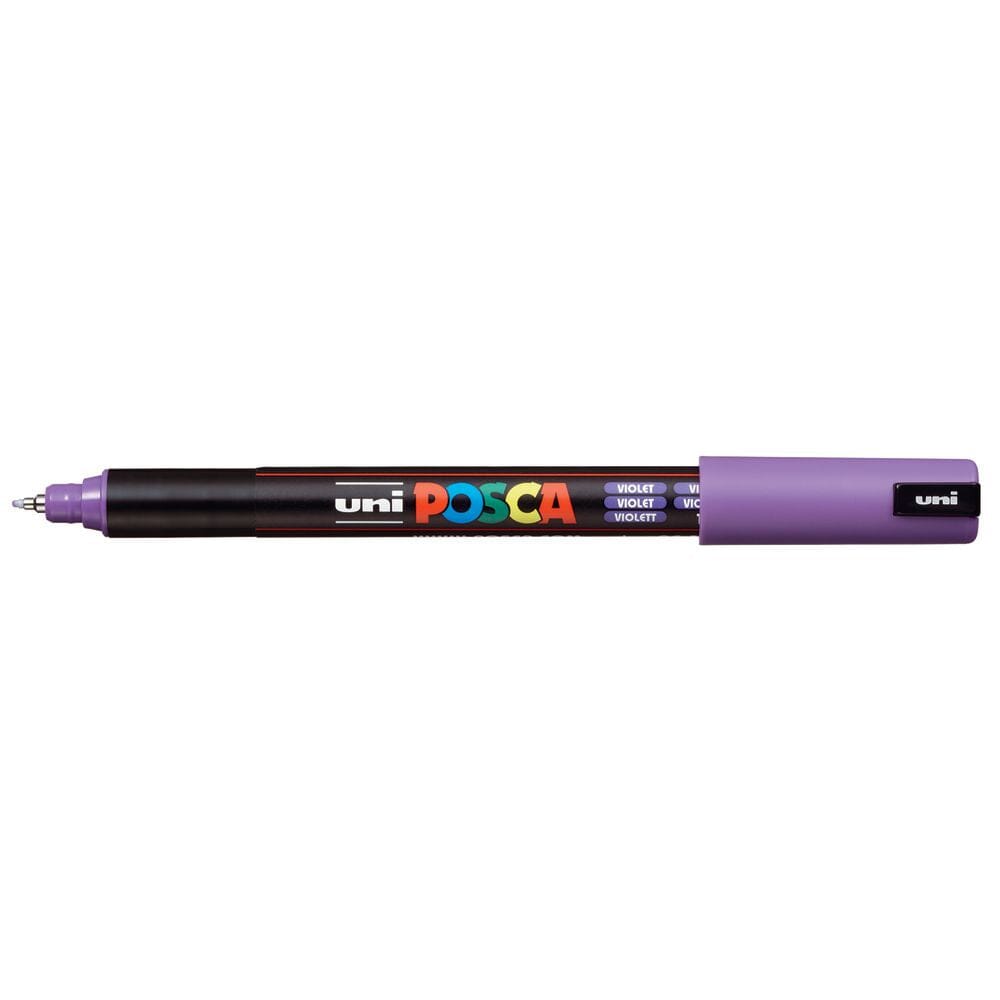 Uni Posca Paint Pen, Ultra-Fine Tip Violet 1MR Writing & Coloring Posca 