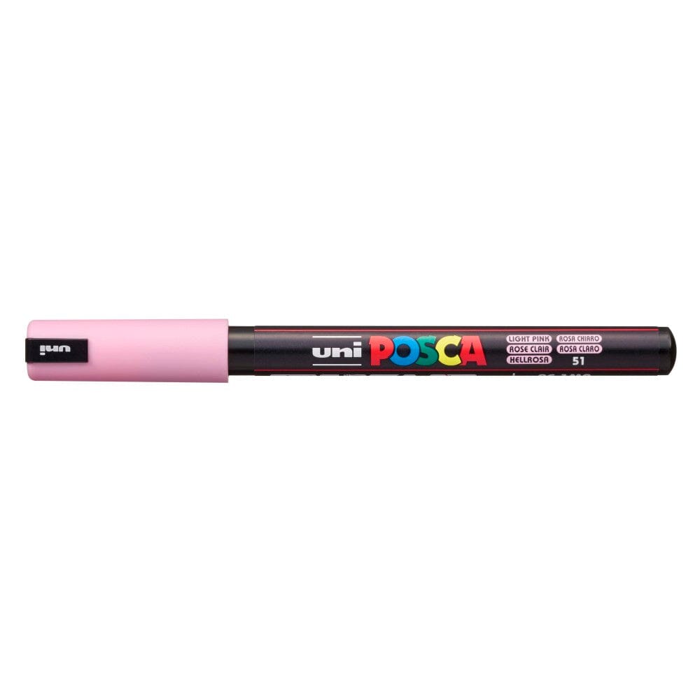 Uni Posca Paint Pen, Ultra-Fine Tip Light Pink 1MR Writing & Coloring Posca 