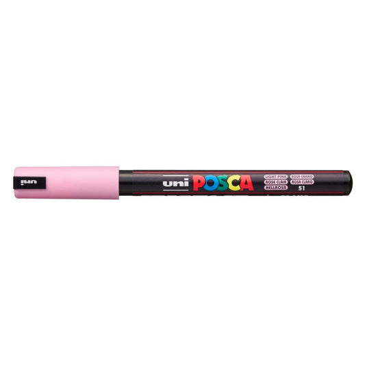 Uni Posca Paint Pen, Ultra-Fine Tip Light Pink 1MR Writing & Coloring Posca 
