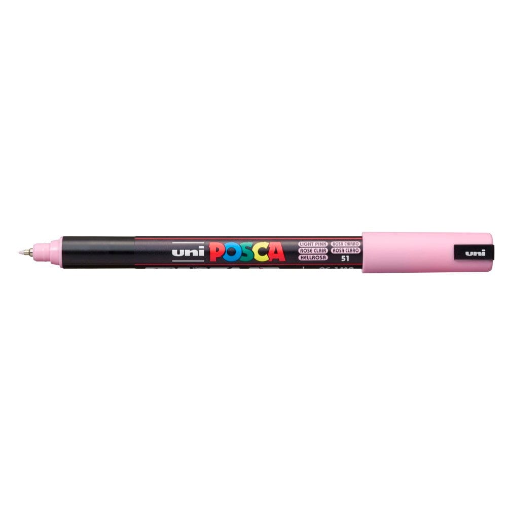 Uni Posca Paint Pen, Ultra-Fine Tip Light Pink 1MR Writing & Coloring Posca 