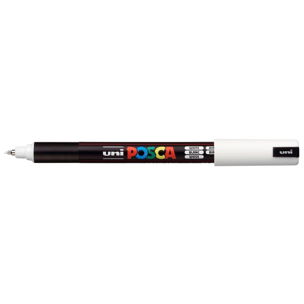 Uni Posca Paint Pen, Ultra-Fine Tip White 1MR Writing & Coloring Posca 
