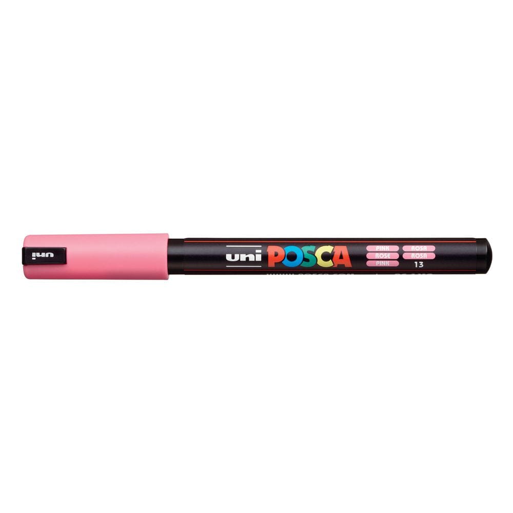 Uni Posca Paint Pen, Ultra-Fine Tip Pink 1MR Writing & Coloring Posca 