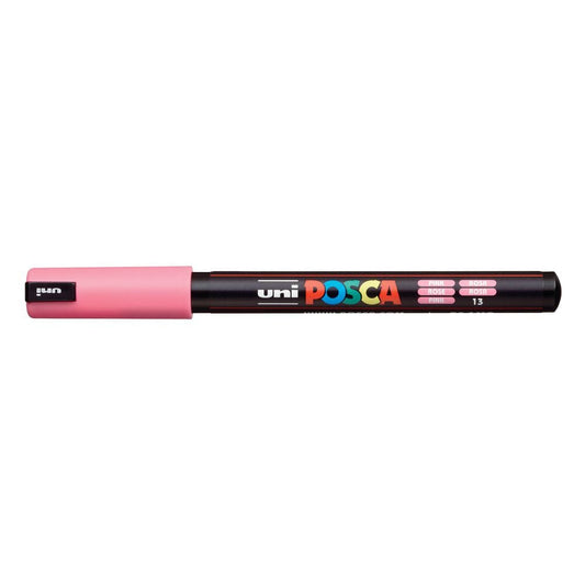 Uni Posca Paint Pen, Ultra-Fine Tip Pink 1MR Writing & Coloring Posca 