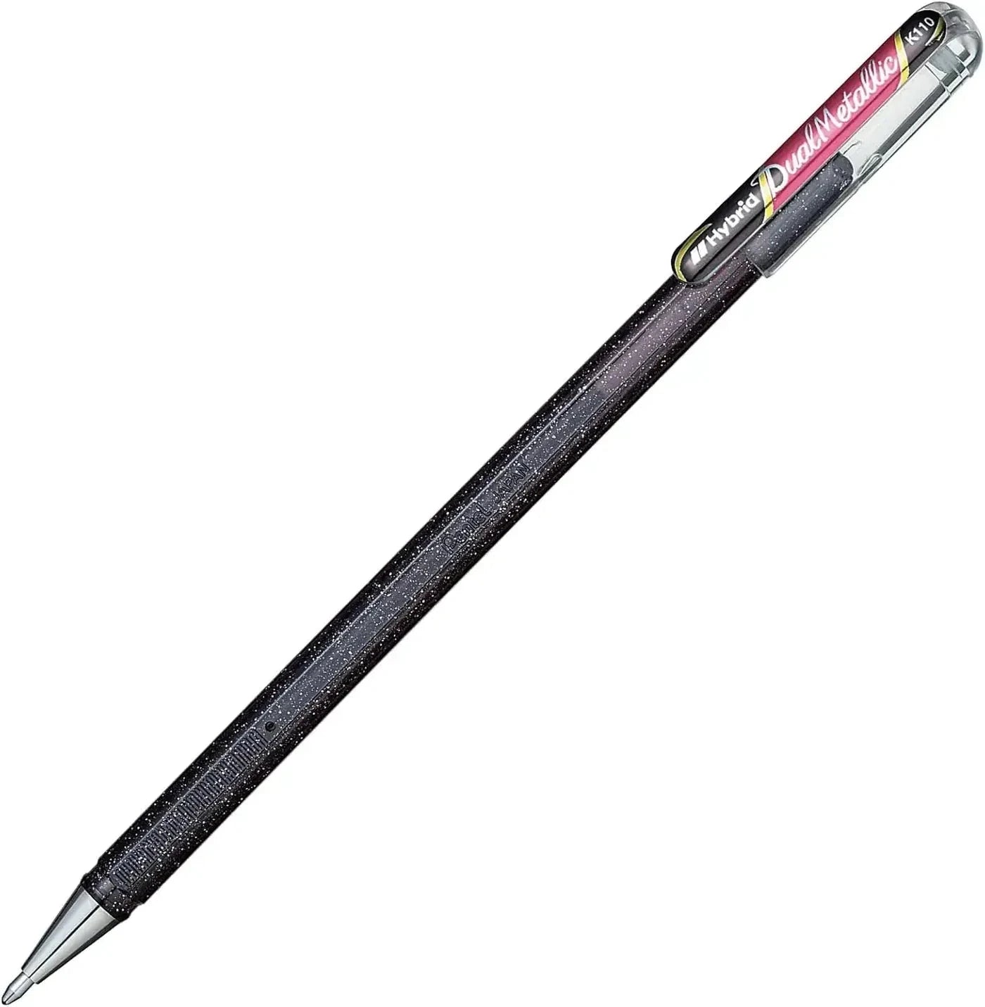 Pentel Dual Metallic Ballpoint Pen 1.0mm Tip, Black & Metallic Red Writing & Coloring Pentel 