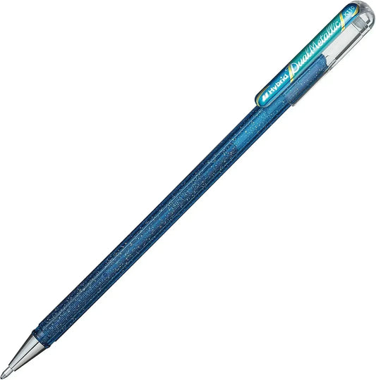 Pentel Dual Metallic Ballpoint Pen 1.0mm Tip, Blue & Metallic Green Writing & Coloring Pentel 
