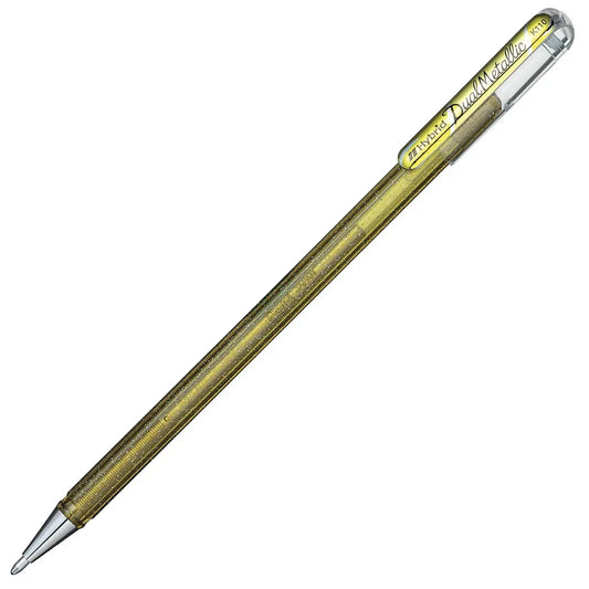 Pentel Dual Metallic Ballpoint Pen 1.0mm Tip, Metallic Gold Writing & Coloring Pentel 