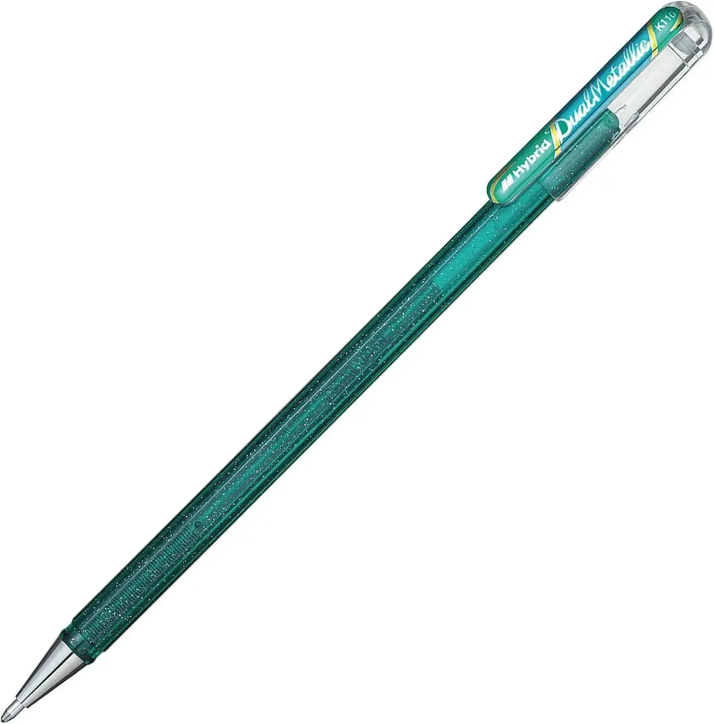 Pentel Dual Metallic Ballpoint Pen 1.0mm Tip, Green & Metallic Blue Writing & Coloring Pentel 