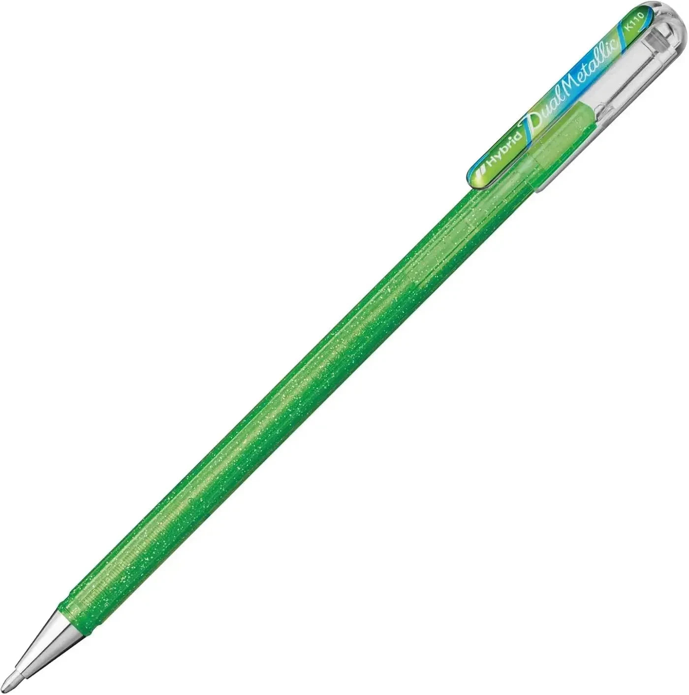 Pentel Dual Metallic Ballpoint Pen 1.0mm Tip, Light Green & Metallic Blue and Red Writing & Coloring Pentel 
