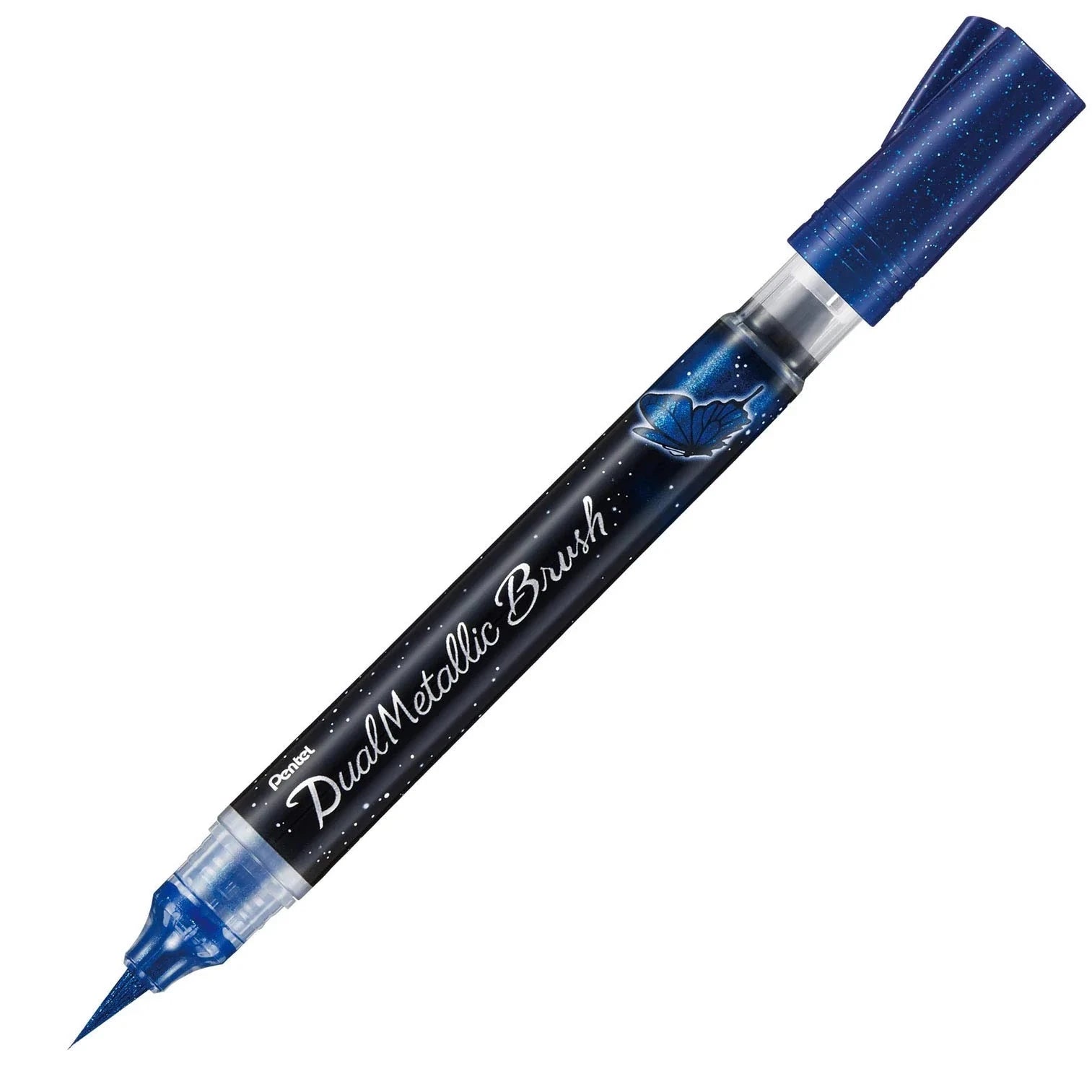 Pentel Dual Metallic Brush Pen Writing & Coloring Pentel Blue and Metallic Green 