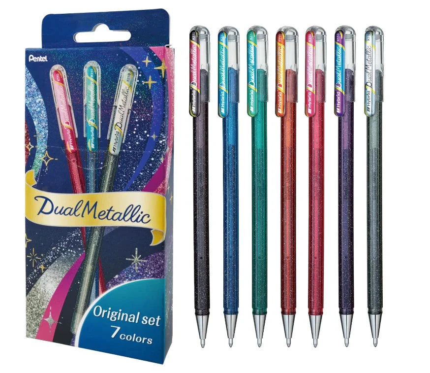 Pentel Mattehop Dual Metallic - Original 7 Colors 1.0mm Writing & Coloring Pentel 