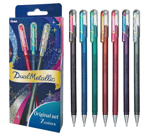 Pentel Mattehop Dual Metallic - Original 7 Colors 1.0mm Writing & Coloring Pentel 
