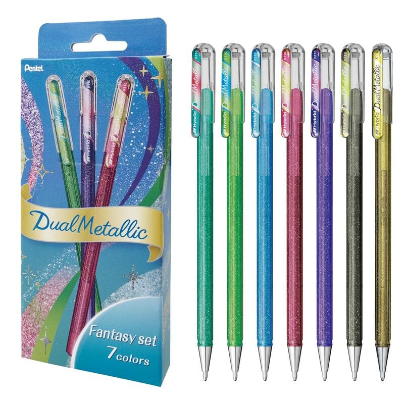 Pentel Mattehop Dual Metallic - Original Fantasy 7 Colors 1.0mm Writing & Coloring Pentel 