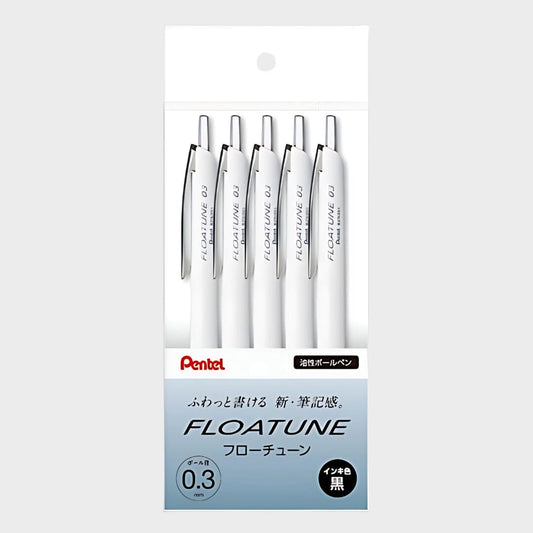 Pentel Floatune Ballpoint Pen 5pk Writing & Coloring Pentel 0.3mm 