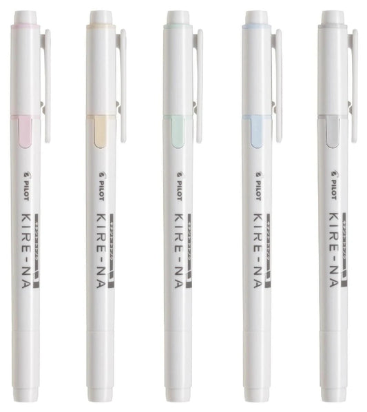 Pilot Kire-Na Dual Tip Highlighter 5pk, Pale Colors Writing & Coloring Pilot 