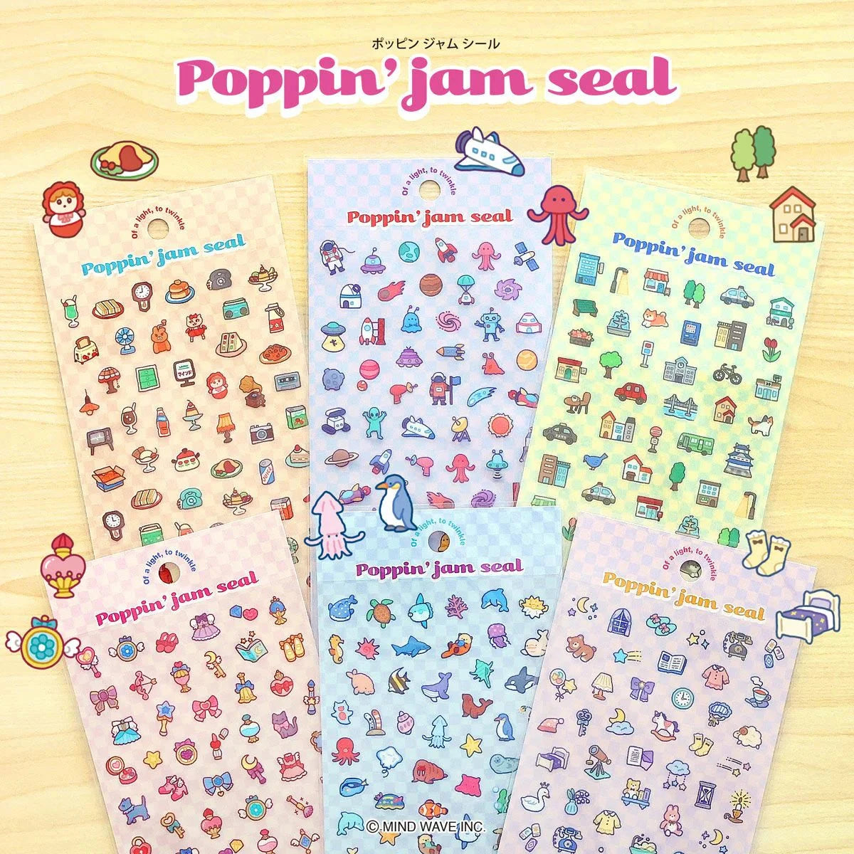 Mind Wave Poppin Jam Seal Sticker Sheet Surfaces Mind Wave 