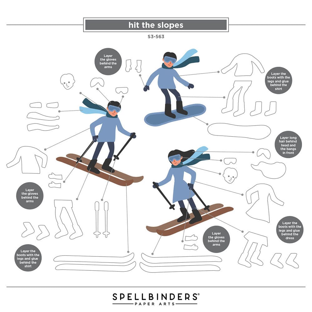Simon Hurley create. Spellbinders Hit the Slopes Etched Dies Cutting Dies Simon Hurley 