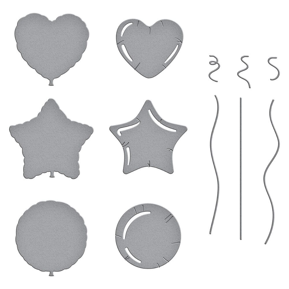 Simon Hurley Spellbinders Mylar Balloons Etched Dies Cutting Dies Simon Hurley 
