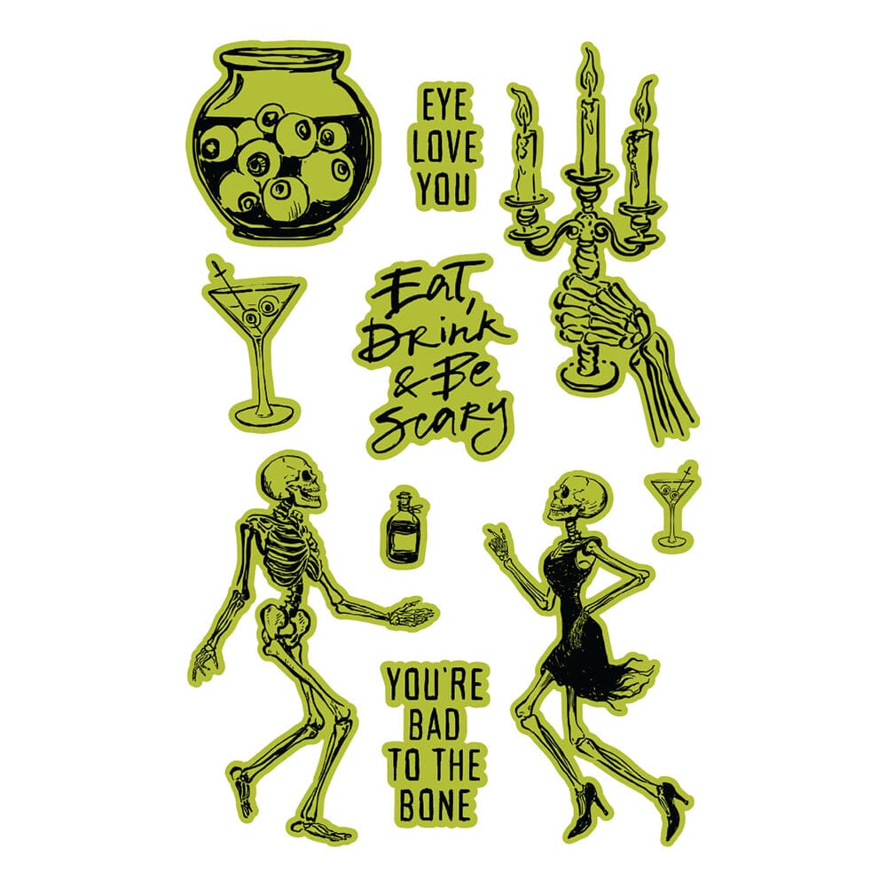 Simon Hurley create. Spellbinders Bad to the Bone Etched Dies Cutting Dies Simon Hurley 