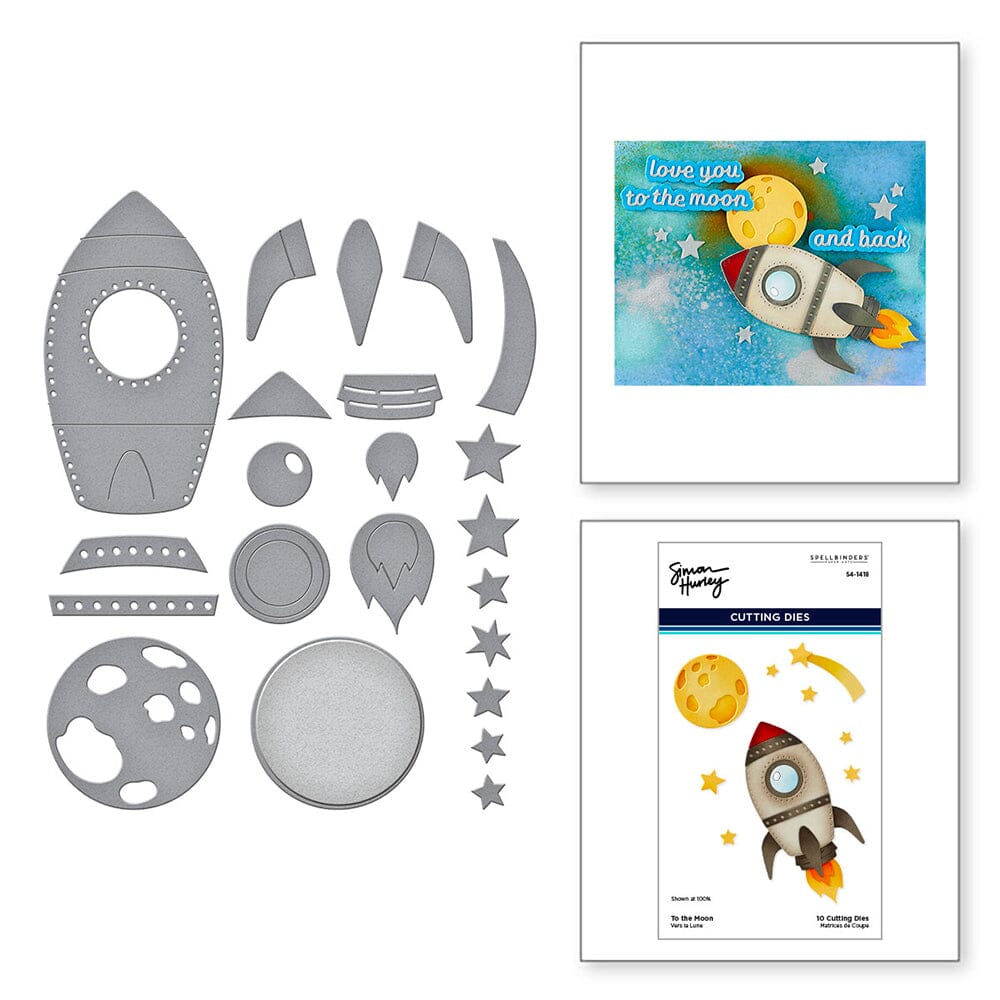 Simon Hurley create. Spellbinders Etched Dies Space Adventure Bundle Cutting Dies Simon Hurley 