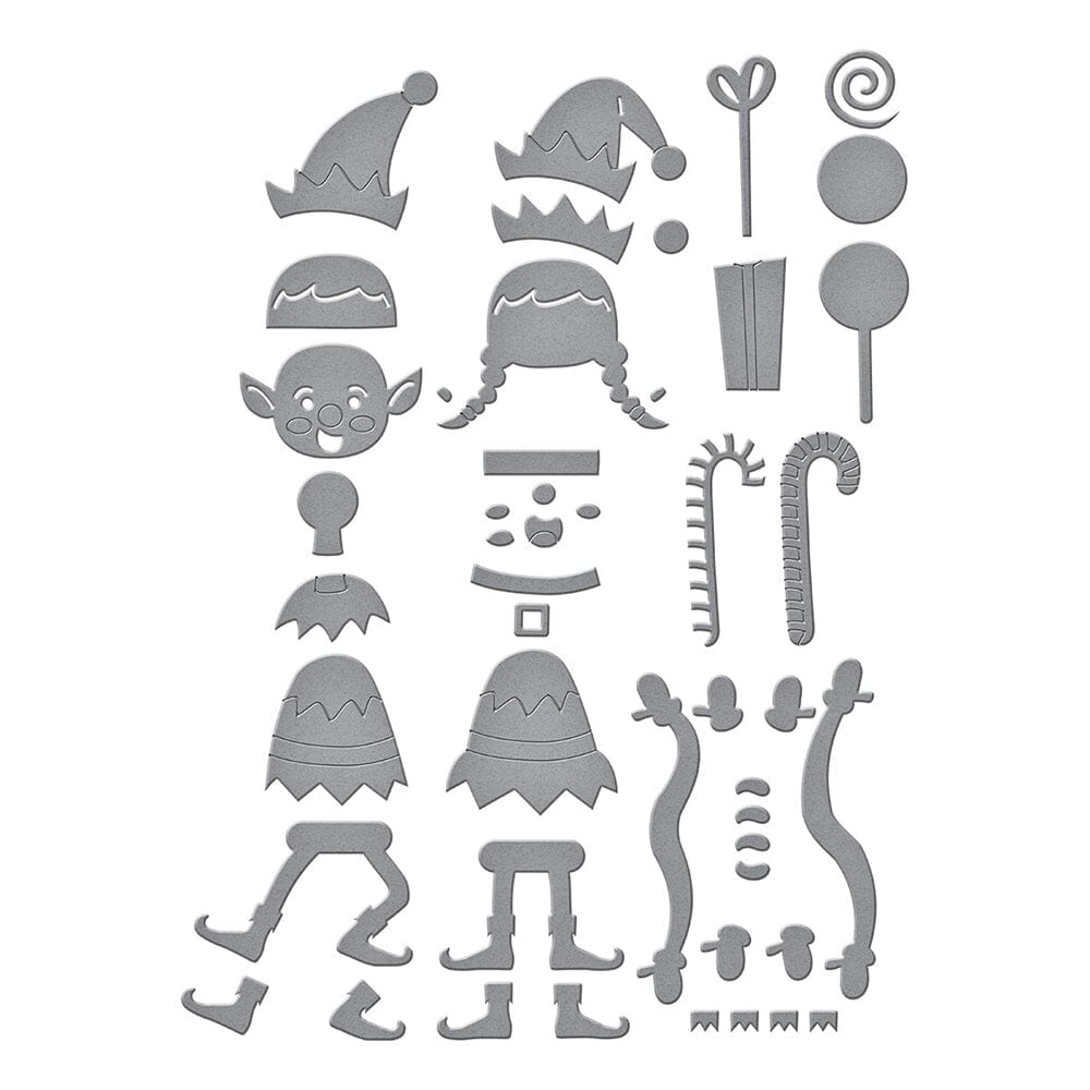 Simon Hurley create. Spellbinders Santa's Elves Etched Dies Cutting Dies Simon Hurley 