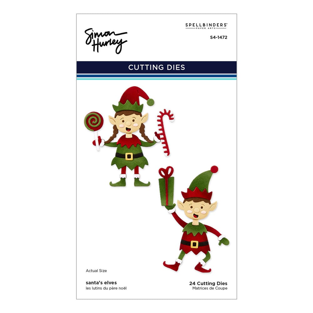 Simon Hurley create. Spellbinders Santa's Elves Etched Dies Cutting Dies Simon Hurley 