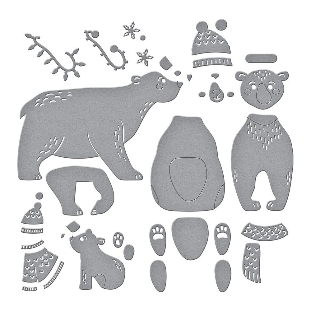 Simon Hurley create. Spellbinders Polar Bear Pals Etched Dies Cutting Dies Simon Hurley 