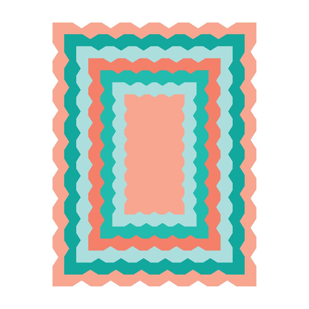 Simon Hurley create. Spellbinders Ripple Rectangle Frames Etched Dies Cutting Dies Simon Hurley 