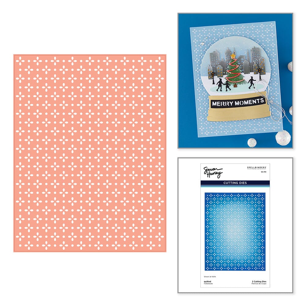 Simon Hurley create. Spellbinders Quilted Etched Dies Cutting Dies Simon Hurley 