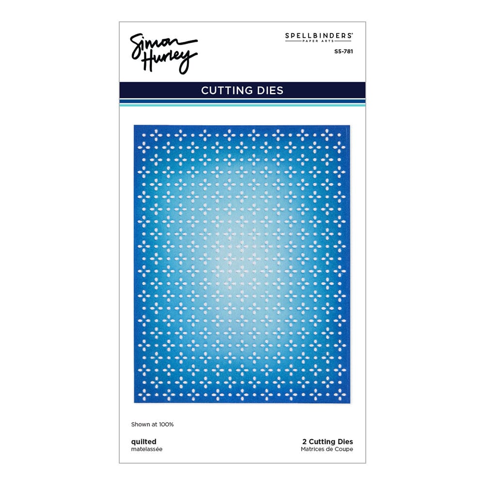 Simon Hurley create. Spellbinders Quilted Etched Dies Cutting Dies Simon Hurley 