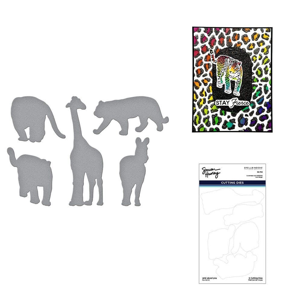 Simon Hurley create. Spellbinders Die Set - Wild About You Stamps Simon Hurley 